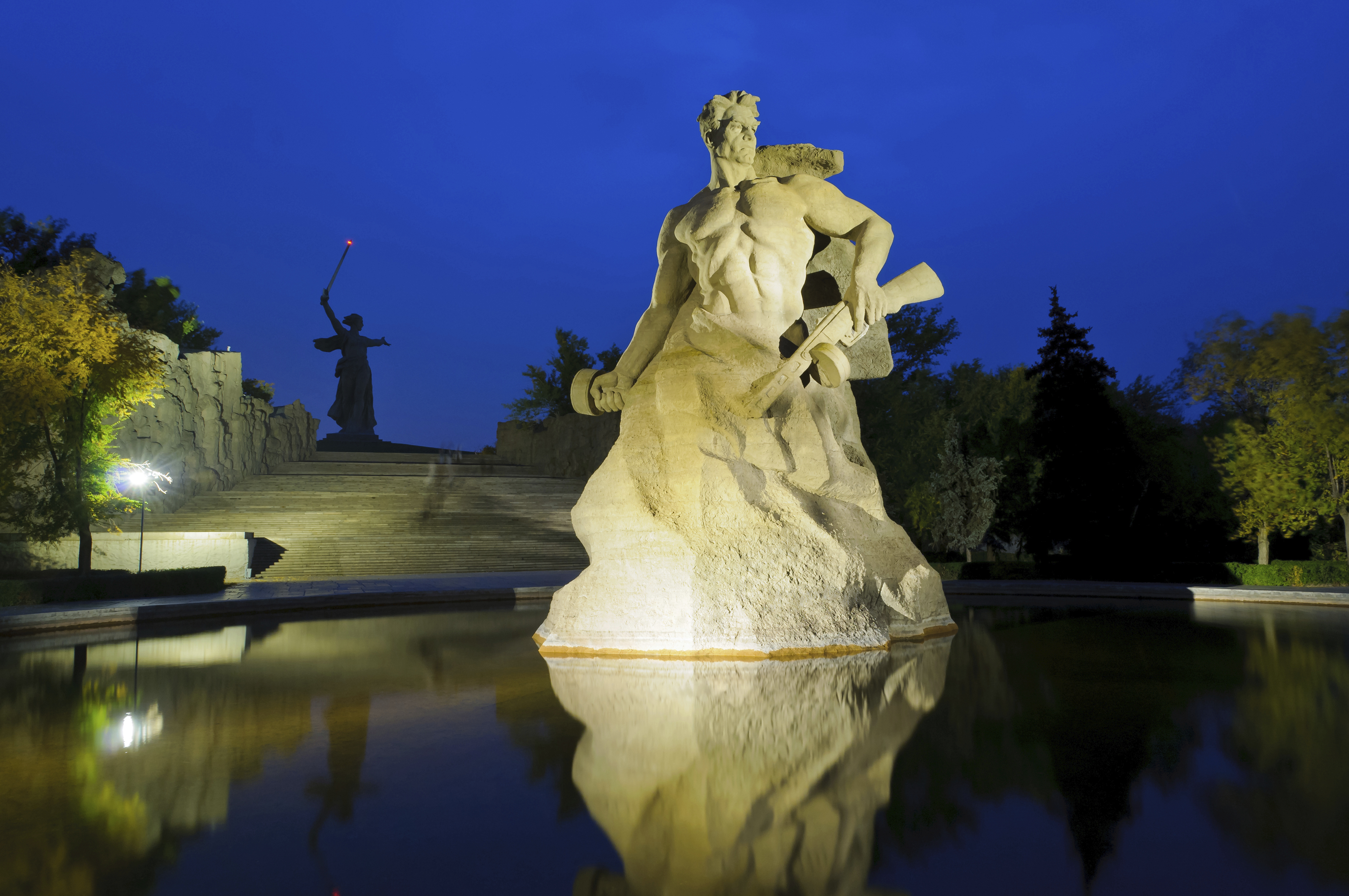 Площадь Стоявших насмерть, Мамаев курган, Волгоград, Россия, Европа