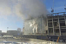 ГУ МЧС: пожар в строящемся здании недалеко от "Москвы-Сити" потушен