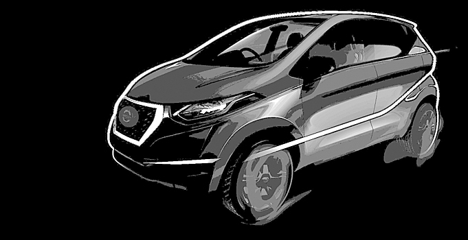 Datsun показал официальный скетч своей новой серийной модели