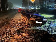 17-летний водитель без прав снёс фонарь в Селтах