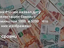 Банк России назвал дату презентации банкнот номиналом 1000  и 5000 . Что на них изображено