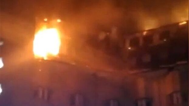 Появилось новое видео с места мощного пожара в Наро-Фоминске