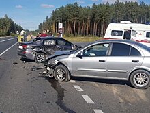 В Советском районе на трассе три иномарки не поделили дорогу