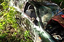 В Орле водитель Nissan Primera врезался в дерево и опору ЛЭП