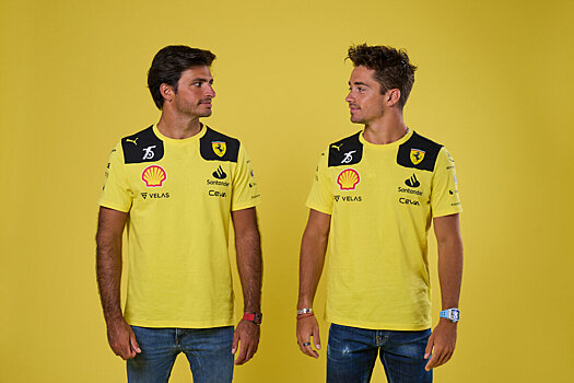 «Феррари» представила желтые футболки для Гран-при Италии