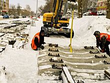 В Перми на улице Уральской началось устройство новых трамвайных путей