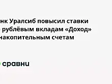 Банк Уралсиб повысил ставки по рублёвым вкладам «Доход» и накопительным счетам