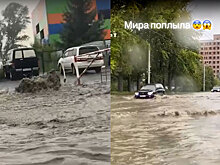 На потоп после дождя пожаловались жители Новосибирска