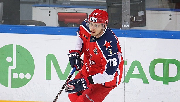 Форвард ЦСКА Шалунов – автор первой шайбы 12-го сезона КХЛ