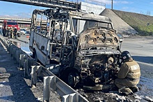 В Новосибирске сгорела маршрутка
