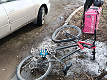 Очевидцы рассказали о ДТП с участием велосипедиста в Новокузнецке