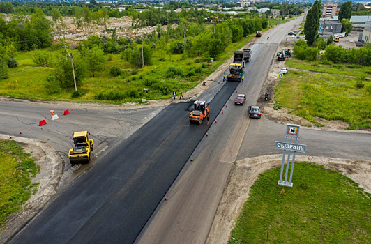Освещение на солнечных батареях и новые знаки: в Сызрани ремонтируют участок трассы