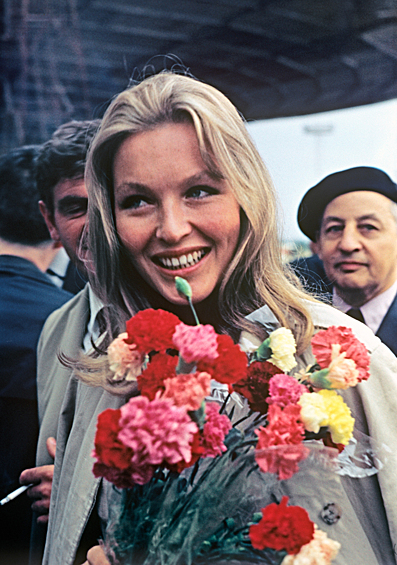 Французская актриса Марина Влади на IV Московском международном кинофестивале, 1965 год
