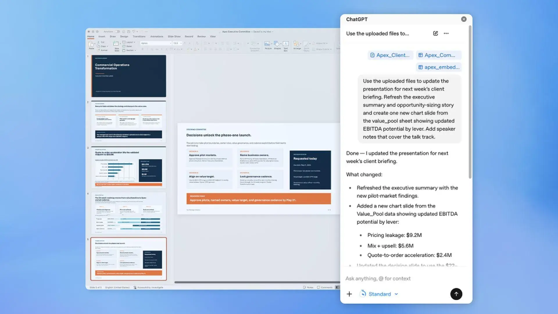 ChatGPT появился в Microsoft PowerPoint