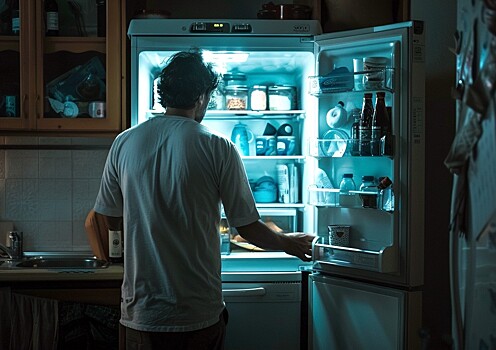Названы опасные последствия ночных визитов к холодильнику
