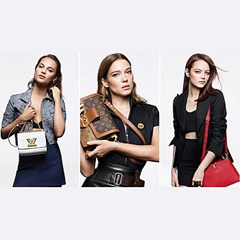 Алисия Викандер, Эмма Стоун и Леа Сейду показали сумки от Louis Vuitton