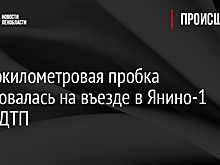 Многокилометровая пробка образовалась на въезде в Янино-1 из-за ДТП