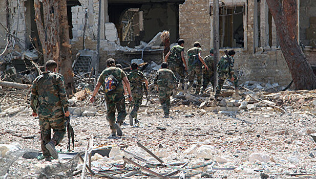 Бегство сирийских военных после удара ПТРК попало на видео