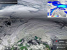 "Роскосмос" показал снимок циклона, который принесет в Москву снежный армагеддон