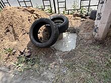Странные конструкции с покрышками наблюдают читинцы на улицах города