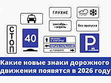 РИА Новости: с 2026 года в России появятся более 60 новых дорожных знаков