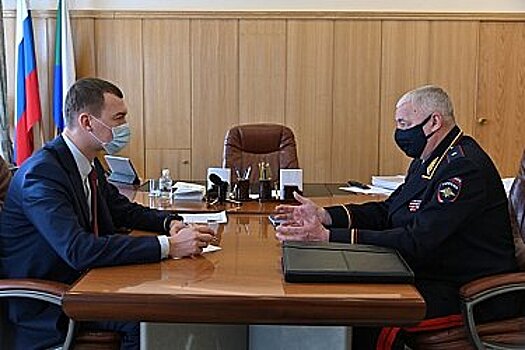 Михаил Дегтярев провел рабочую встречу с начальником ДВЮИ МВД России