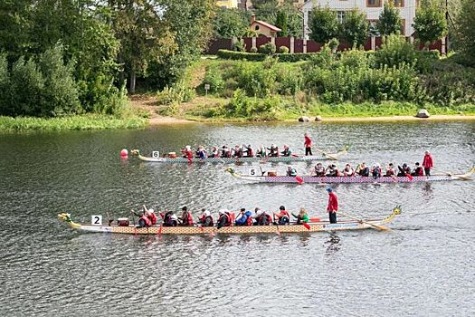 В 14-й раз в Твери прошли соревнования по гребле на лодках-драконах