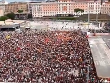 Массовое шествие против политики Евросоюза прошло в Риме