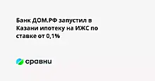 Банк ДОМ.РФ запустил в Казани ипотеку на ИЖС по ставке от 0,1%