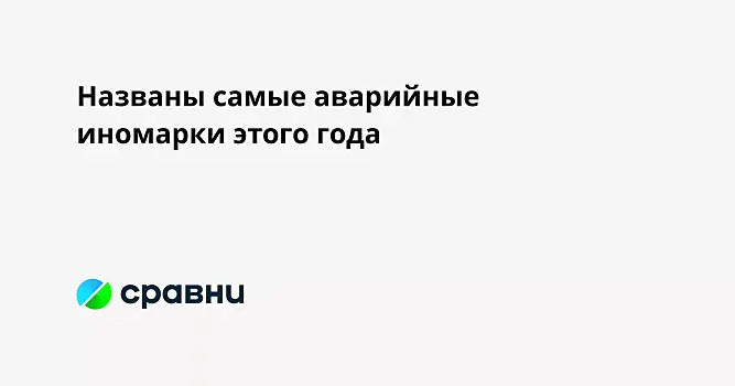 Названы самые аварийные иномарки этого года