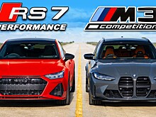 Видео: Audi RS 7 Performance и BMW M3 Touring сошлись в дрэге