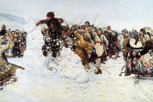 Картина Василия Сурикова «Взятие снежного городка» украшает герб района