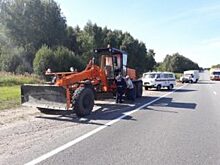 На трассе М5 рязанец на «Газели» протаранил автогрейдер