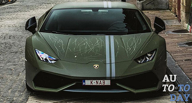 Роскошный Lamborghini Huracan Avio пострадал от зависти