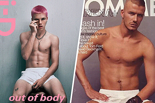 Младший сын Дэвида Бекхэма повторил знаменитую фотосессию отца