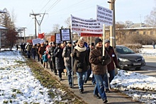 Жители Академгородка в Новосибирске вышли на марш протеста
