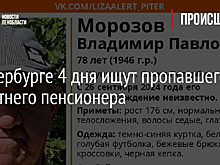 В Петербурге 4 дня ищут пропавшего 78-летнего пенсионера