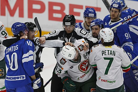 «Динамо» ведёт у «Ак Барса» со счётом 4:0 после второго периода в шестом матче серии