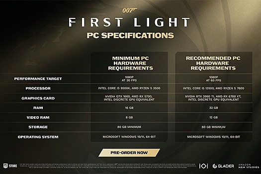 Названы системные требования 007 First Light