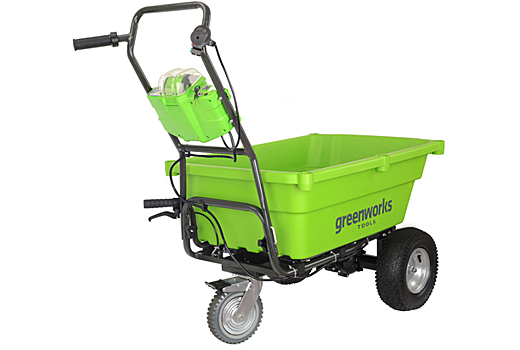 Компания Greenworks создала самодвижущуюся садовую тележку
