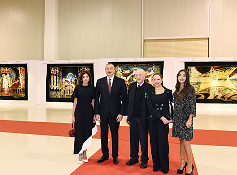 Ильхам Алиев посетил выставку в честь 90-летия художника Таира Салахова