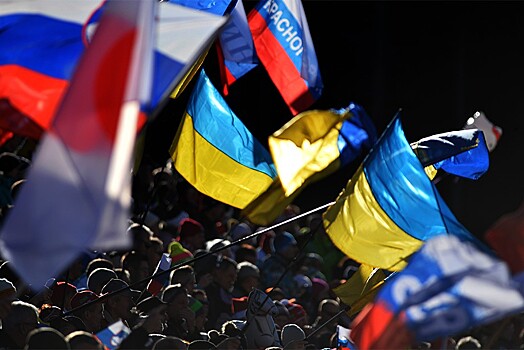 Биатлон. Кубок мира. Россия поддерживает Украину, а Украина — Словению
