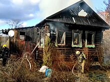 В Ижевске сгорел заброшенный дом