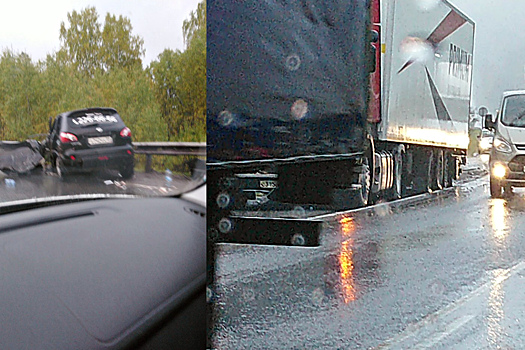 На Челябинской трассе М-5 такси врезалось в КАМАЗ