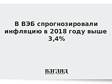 ВЭБ дал прогноз по инфляции в 2018 году