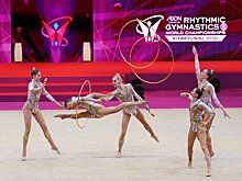 Сборная России уступила Италии золото в групповых упражнениях с обручами и булавами на ЧМ