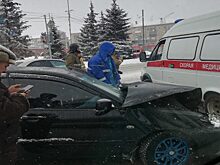 В Копейске женщина-водитель протаранила пожарную машину
