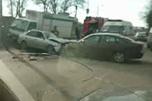 Видео: ДТП с участием четырех автомобилей произошло в Таганроге