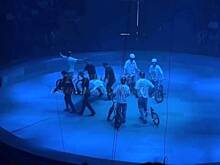 Падение артиста цирка в российском городе попало на видео