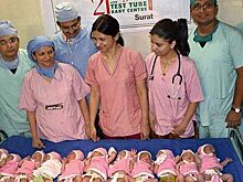 42-летняя жительница Индии за один раз родила 11 детей